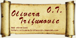 Olivera Trifunović vizit kartica